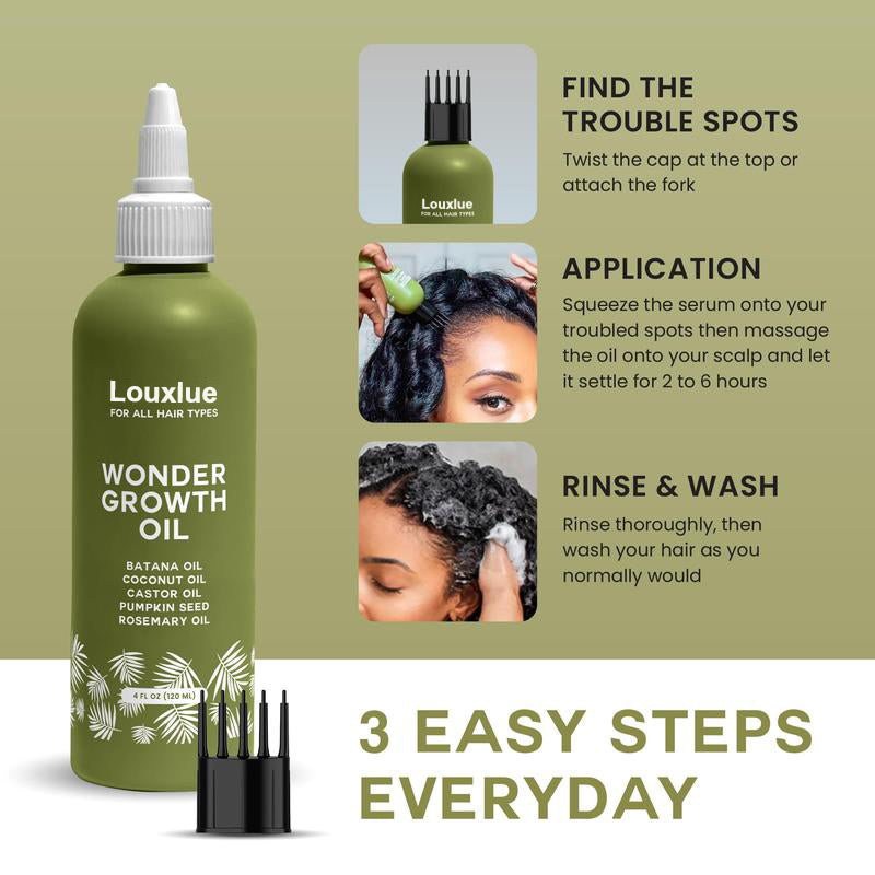 🌿Louxlue Oil for Hair Growth (BOGO) - 100% Pure, Raw & Natural Haircare Serum