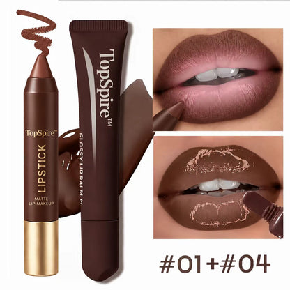 TopSpire™ Fit Colors Matte Lipliner and Moisturizing Lip Oil Cosmetic Set