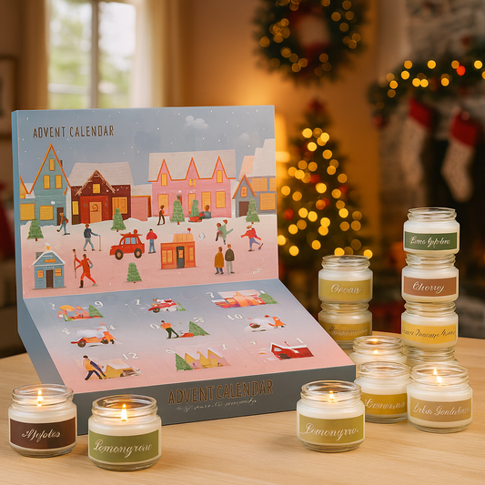 Advent Calendar 2025-24 Days of Christmas Countdown Scented Candles Gifts Set