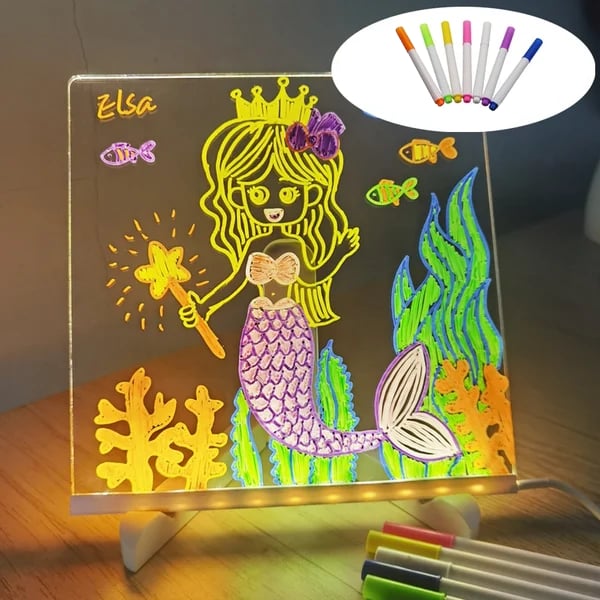 ⏳LAST DAY SALE ONLY$29.99!🔥✨ LED Note Board 🎨Includes 7 colour pens, bright display & reusable – Perfect for messages, reminders & creative fun 🖍️