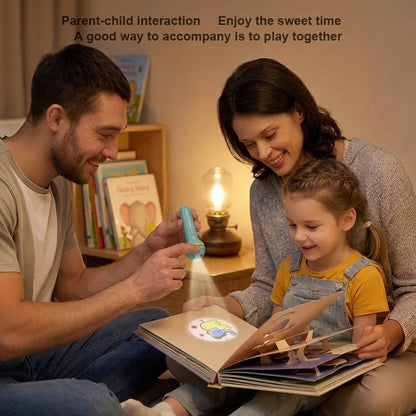 Kids' Projection Flashlight –48 Patterns, Bedtime Story & STEM Learning Toy