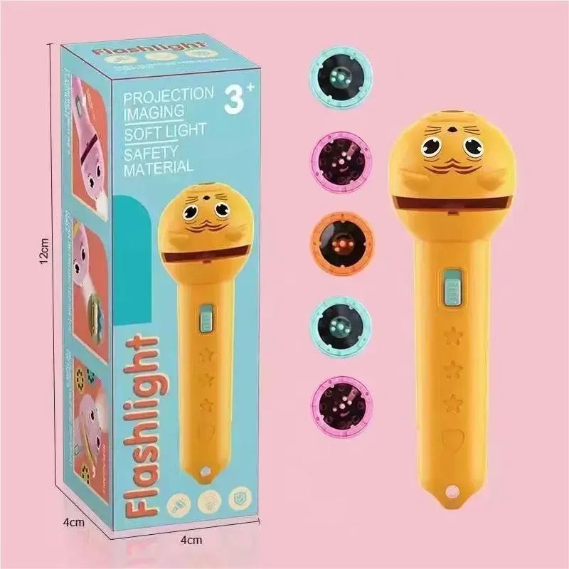Kids' Projection Flashlight –48 Patterns, Bedtime Story & STEM Learning Toy