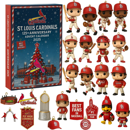 🔥Last Day 50% OFF -St. Louis Cardinals 125th Anniversary Advent Calendar 2025
