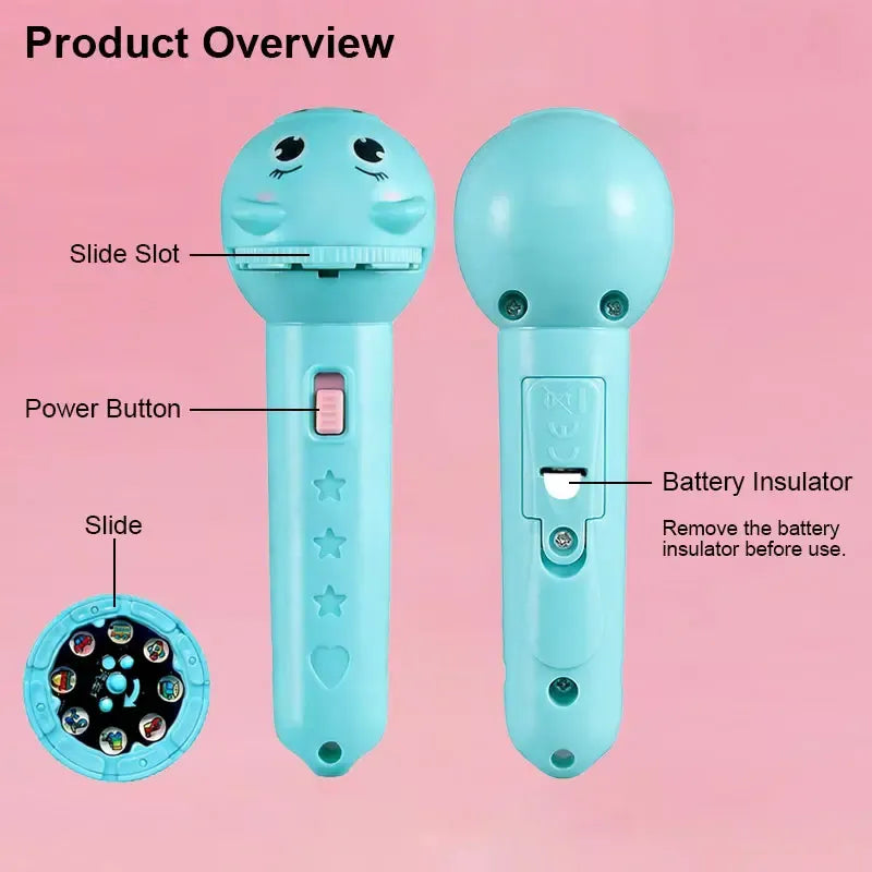 Kids' Projection Flashlight –48 Patterns, Bedtime Story & STEM Learning Toy