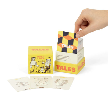TALES Family Edition - 150 Conversation Cards for Family Games, Dinners, and Gatherings - Perfect for Adults Teens and Kids - Prompts for Meaningful Connections